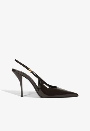 LIORA PATENT SLINGBACK PUMPS