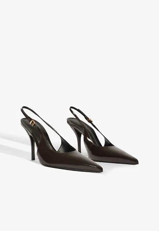 LIORA PATENT SLINGBACK PUMPS