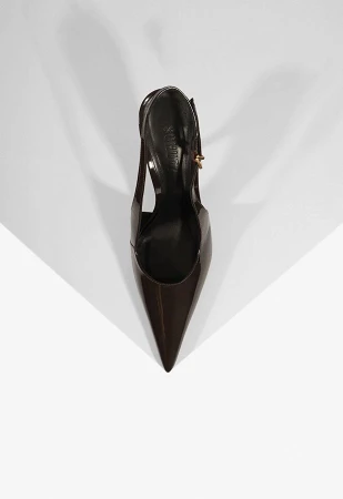 LIORA PATENT SLINGBACK PUMPS