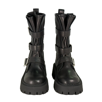 STIVALE BOB BIKER BUCKLE BOOTS