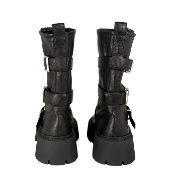 STIVALE BOB BIKER BUCKLE BOOTS