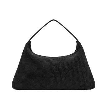 SUEDE WOVEN HOBO BAG