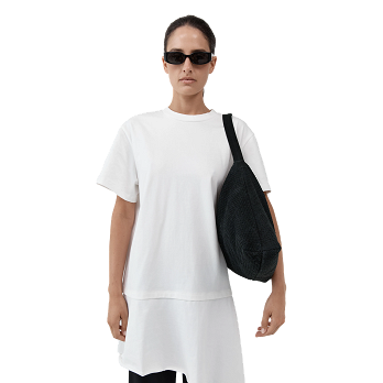 SUEDE WOVEN HOBO BAG