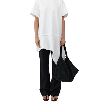 SUEDE WOVEN HOBO BAG