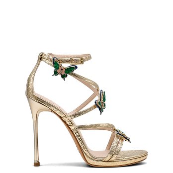 BUTTERFLY SANDALS METALLIC 100
