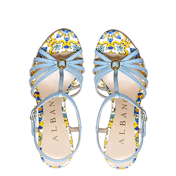 MEDITERRANEAN CELESTE STILETTO SANDALS 100