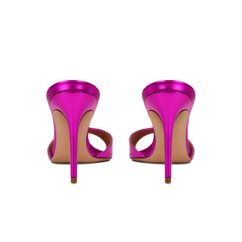 METALLIC LEATHER 90 MULES