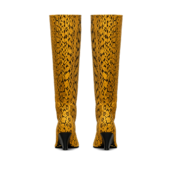 NINETTE PYTHON PEEP TOE BOOTS