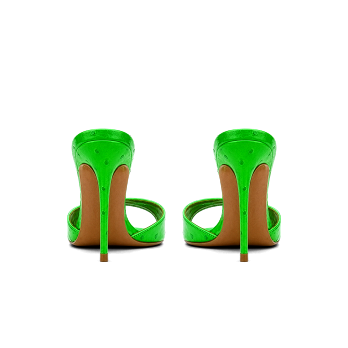 GREEN APPLE OSTRICH 90 MULES