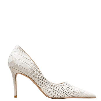 HIMALAYAN CROC EMBOSSED LEATHER PUMPS