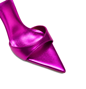 METALLIC LEATHER 90 MULES