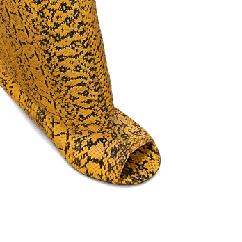 NINETTE PYTHON PEEP TOE BOOTS
