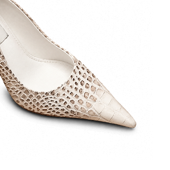 HIMALAYAN CROC EMBOSSED LEATHER PUMPS