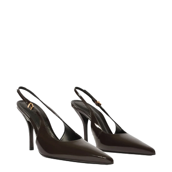 LIORA PATENT SLINGBACK PUMPS