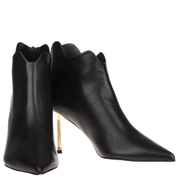 LEATHER GOLDEN HEEL 75 ANKLE BOOTS