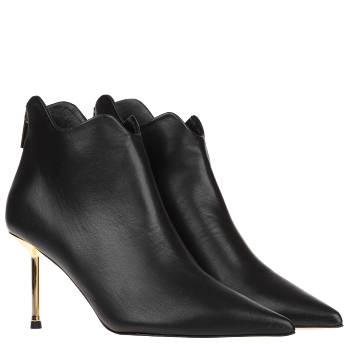 LEATHER GOLDEN HEEL 75 ANKLE BOOTS
