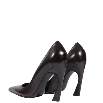 LEXI SCULPTURAL LEATHER PUMPS