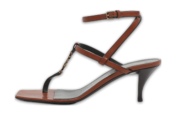 Cassandra Brown Leather Ankle Strap Sandals