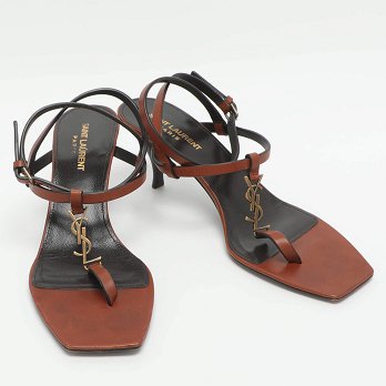 Cassandra Brown Leather Ankle Strap Sandals