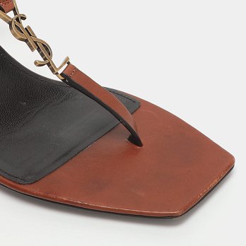 Cassandra Brown Leather Ankle Strap Sandals