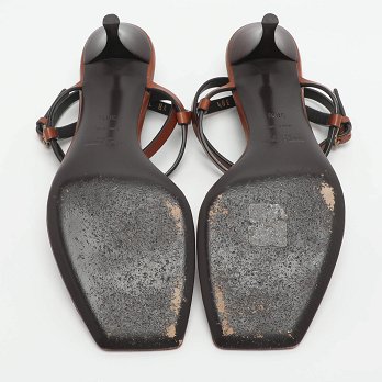 Cassandra Brown Leather Ankle Strap Sandals