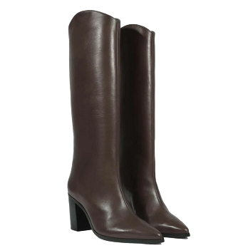 MARYANA LEATHER BLOCK HEEL BOOTS