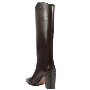 MARYANA LEATHER BLOCK HEEL BOOTS