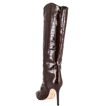MARYANA CROC-EMBOSSED STILETTO BOOTS