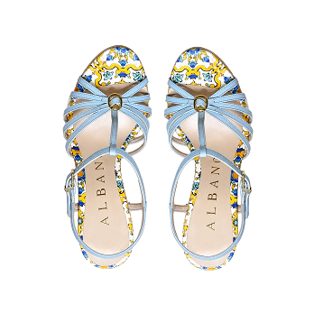 MEDITERRANEAN CELESTE STILETTO SANDALS 100