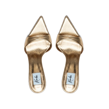 METALLIC LEATHER 90 MULES