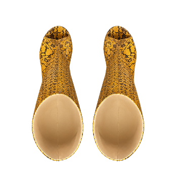 NINETTE PYTHON PEEP TOE BOOTS