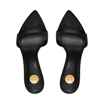 CAVIAR LEATHER 90 MULES
