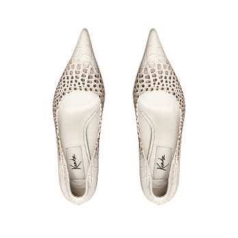 HIMALAYAN CROC EMBOSSED LEATHER PUMPS