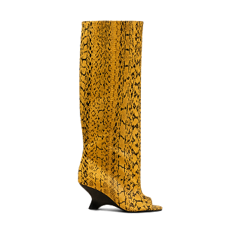 NINETTE PYTHON PEEP TOE BOOTS