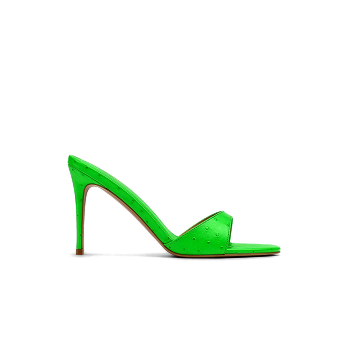GREEN APPLE OSTRICH 90 MULES