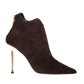 SUEDE GOLDEN HEEL 105 ANKLE BOOTS