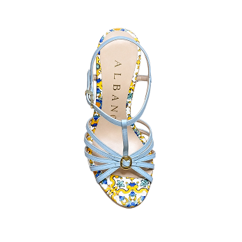 MEDITERRANEAN CELESTE STILETTO SANDALS 100