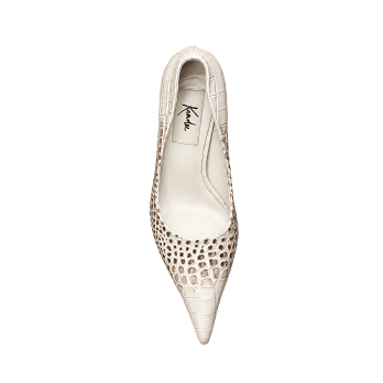 HIMALAYAN CROC EMBOSSED LEATHER PUMPS