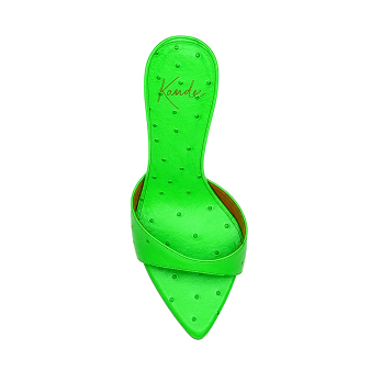 GREEN APPLE OSTRICH 90 MULES