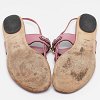 Pink Leather Fringe Slingback Sandals thumbnail 2