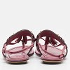 Pink Leather Fringe Slingback Sandals thumbnail 3