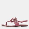 Pink Leather Fringe Slingback Sandals thumbnail 8