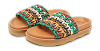 Multicolor Woven Leather Wavy Slides thumbnail 0