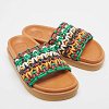 Multicolor Woven Leather Wavy Slides thumbnail 3