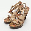 Jimmy Choo Multicolor Python Leather Ankle Strap Sandals Size 38 thumbnail 5