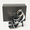 Silver Leather Safety Pin Ankle Strap Sandals thumbnail 9