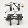 Silver Leather Safety Pin Ankle Strap Sandals thumbnail 6