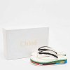 Black/White Woven Fabric Lou Thong Sandals thumbnail 1