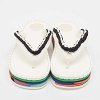 Black/White Woven Fabric Lou Thong Sandals thumbnail 4