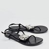 GIU Black Suede Crystal Embellished Slingback Sandals Size 38.5 thumbnail 4